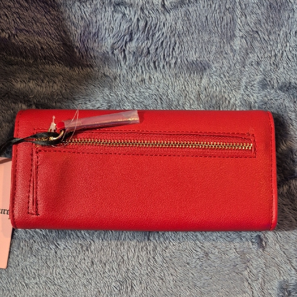 NWT Juicy Couture "Cool Red" Women's Lovely Day Flap Clutch - Picture 5 of 13
